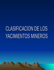 CLASE 2 CLASIFICACION DE LOS YACIMIENTOS MINEROS.ppt
