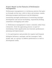 Project Report on the Features of Performance Management.docx