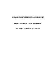 human rights assignment pdf