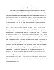 Реферат: Dante Reaction Paper Essay Research Paper Dante