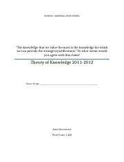 how long should the theory of knowledge essay be