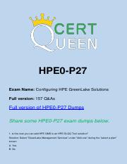 HP Certification HPE0-P27 Dumps Questions.pdf