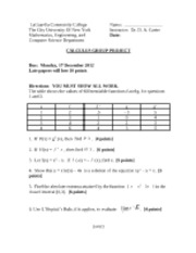 Calculus I Group Project Fall I2012(1)