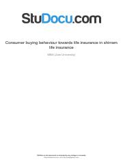 Consumer buying behaviour towards life insurance in shirram life insurance.pdf