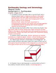 earthquake assignment