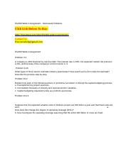 finc600 Week 4 Assignment - Homework Problems 