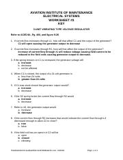 AMT 1213 Electrical Systems Worksheet3 Key.doc