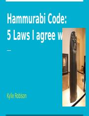 Hammurabi Code do agree - Robison (1).pptx