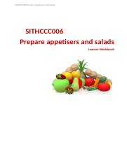 SITHCCC006 Prepare appetisers and salads.docx