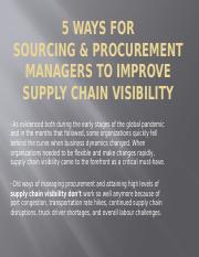 5 WAYS to improve Supply Chain Visibility white paper.pptx