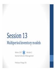5 Multiperiod Inventory