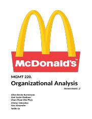 McDonald (MGNT 220)