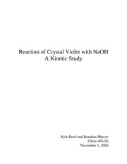 Reaction of Crystal Violet with NaOH
