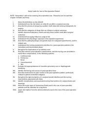 Study Guide for Care of the Operative Patient.docx