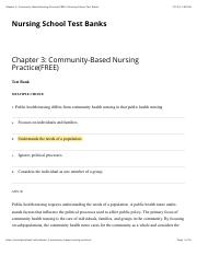 Chapter 3: Community-Based Nursing Practice(FREE) | Nursing School Test Banks.pdf