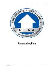 REAA - CPPREP4504 - Presentation Plan - Wyberba Street - v1.0.docx