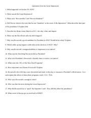 Questions Over the Great Depression-1