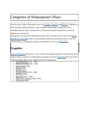 Categories of Shakespeare's Plays.docx