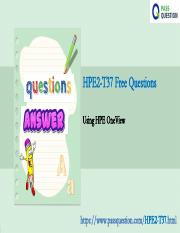 Using HPE OneView HPE2-T37 Practice Test Questions.pdf