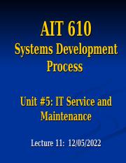 AIT610-Maintenance and Support -FINALv1 (1).ppt