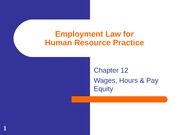 Ch 12- Wages, Hours, Pay Equity, INSTR