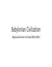 102. Babylonian civilization Lecture-12.pdf