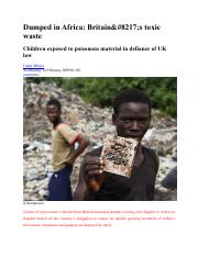 Dumped in Africa - Article om environmental crimes.pdf