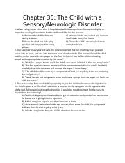 Chapter 35 Sensory:Neuro