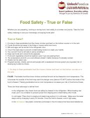 Food Safety - True or False.pdf