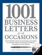 1001 business letters for all occasions _ from interoffice memos and employee evaluations to company