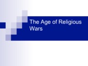 the Age of Religious wars