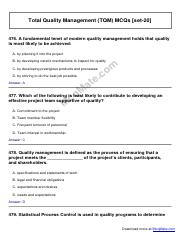 Total Quality Management (TQM) Solved MCQs  [set-20] McqMate.com.pdf