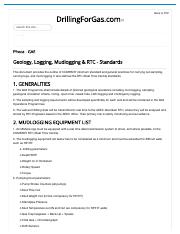 DrillingForGas.com - Geology, Logging, Mudlogging & RTC - Standards.pdf