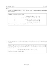 Math 175_Exam Solutions on Spheres