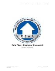 REAA - CPPREP5010 - RP Customer Complaint (Scenario Instructions) v1.0.docx