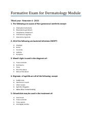 1st Derma Formative Exam NOT Answered.pdf