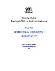 FCE 311 - Geotechnical Engineering LECTURE NOTES FINAL2