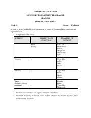 Grade 10 Integrated Science Week 12 Lesson 1 Worksheet 1 and Answer sheet.pdf