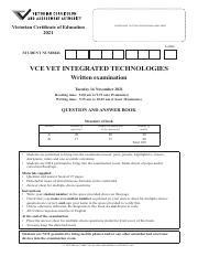[VCE VET Integrated Technologies] 2021 Exam.pdf