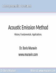Muravin - Acoustic Emission Method - short presentation for students.ppt