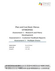 SITHKOP002_Assessment Booklet.docx