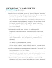 UNIT 2 CRITICAL THINKING QUESTIONS.docx