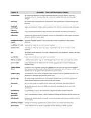 Chapter 10 Personality Glossary
