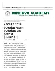 AFCAT 1 2019 Question Paper -Questions and Answer [ORIGINAL].pdf