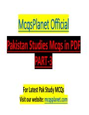 Pak Studies MCQs in PDF Part-3 .pdf
