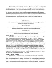 WRT 111 Online Education Essay