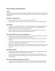Privacy Policy and Procedures.docx