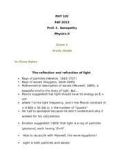 PHY102 Exam 2 study guide