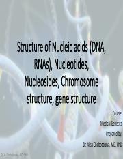 1. Structure of Nucleic acids (DNA, RNAs), .pdf