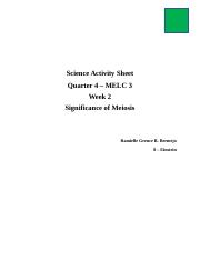 Science - Quarter 4 - MELC 3 - Week 2 - Answer Sheet.docx